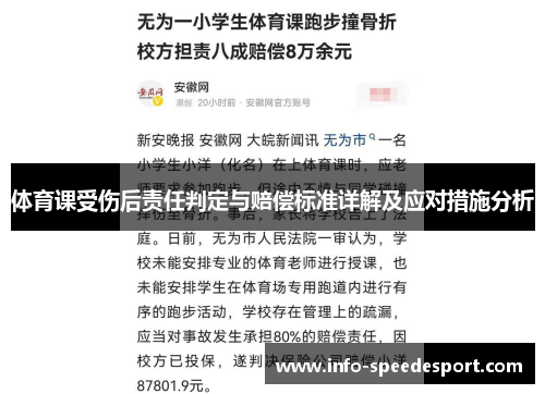 体育课受伤后责任判定与赔偿标准详解及应对措施分析